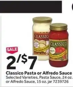 Stop&Shop Classico Pasta or Alfredo Sauce offer