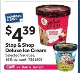 Stop&Shop Stop & Shop Deluxe Ice Cream offer