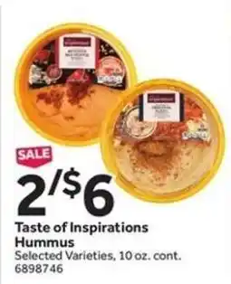 Stop&Shop Taste of Inspirations Hummus offer