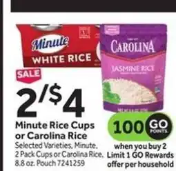 Stop&Shop Minute Rice Cups or Carolina Rice offer