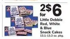 Safeway Little Debbie Red, White & Blue Snack Cakes offer
