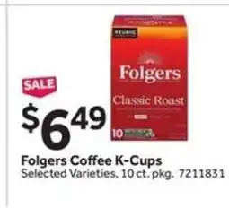 Stop&Shop Folgers Coffee K-Cups offer