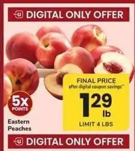 Safeway Eastern Peaches offer