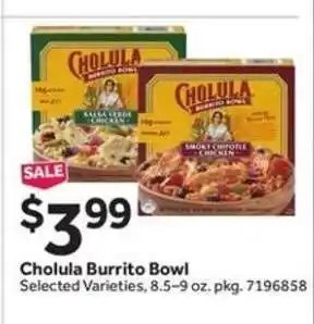 Stop&Shop Cholula Burrito Bowl offer