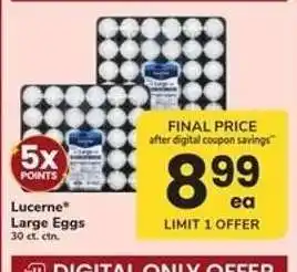Safeway Lucerne Large Eggs offer