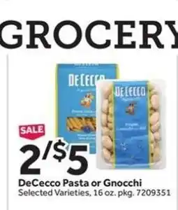 Stop&Shop DeCecco Pasta or Gnocchi offer