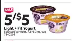 Stop&Shop Light & Fit Yogurt offer