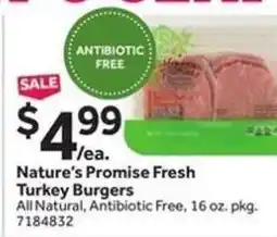 Stop&Shop Nature’s Promise Fresh Turkey Burgers offer
