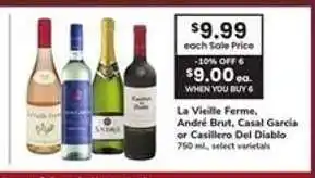 Safeway La Vieille Ferme, André Brut, Casal García or Casillero Del Diablo offer