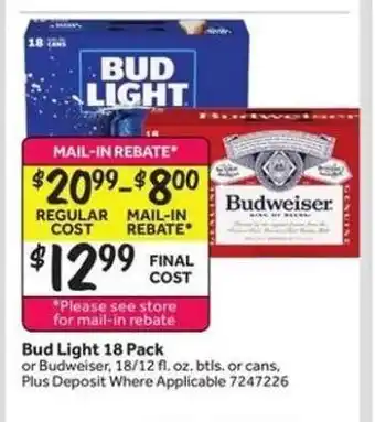 Stop&Shop Bud Light 18 Pack offer