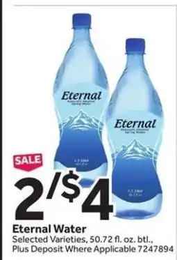 Stop&Shop Eternal Water offer