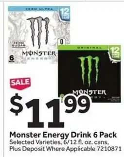 Stop&Shop Monster Energy Drink 6 Pack offer