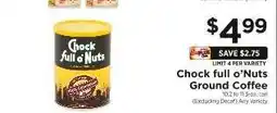 ShopRite Chock full O'Nuts Ground Coffee offer