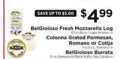 ShopRite BelGioioso Fresh Mozzarella Log offer