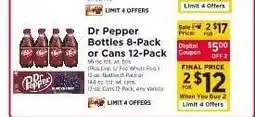 ShopRite Dr Pepper Bottles 8-Pack or Cans 12-Pack offer