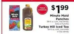 ShopRite Minute Maid Punches / Turkey Hill Iced Tea offer