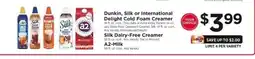 ShopRite Dunkin, Silk or International Delight Cold Foam Creamer offer