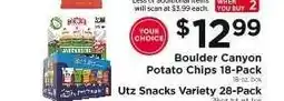 ShopRite Boulder Canyon Potato Chips 18-Pack / Utz Snacks Variety 28-Pack offer
