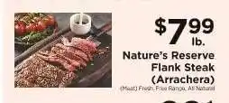 ShopRite Nature's Reserve Flank Steak (Arrachera) offer