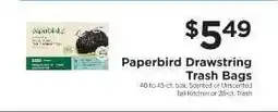 ShopRite Paperbird Drawstring Trash Bags offer