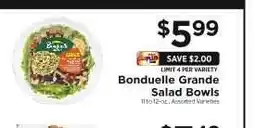 ShopRite Bonduelle Grande Salad Bowls offer