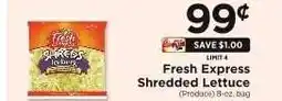 ShopRite Fresh Express shredded lettuce offer