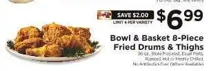 ShopRite Bowl & Basket 8-Piece Fried Drums & Thighs offer