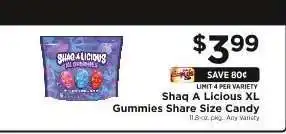 ShopRite Shaq A Licious XL Gummies Share Size Candy offer