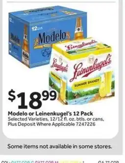 Stop&Shop Modelo or Leinenkugel's 12 Pack offer