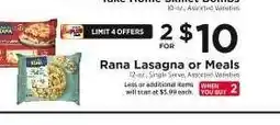 ShopRite Rana Lasagna or Meals offer