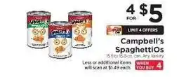 ShopRite Campbell's Spaghettios offer