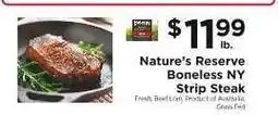 ShopRite Nature’s Reserve Boneless NY Strip Steak offer