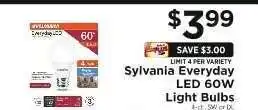ShopRite Sylvania Everyday LED 60W Light Bulbs offer