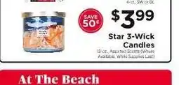 ShopRite Star 3-Wick Candles offer