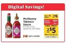 ShopRite McIlhenny Tabasco Sauce offer