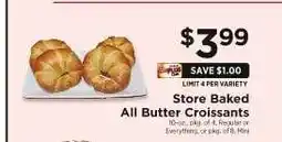 ShopRite Store Baked All Butter Croissants offer