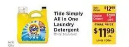 ShopRite Tide Simply All In One Laundry Detergent offer