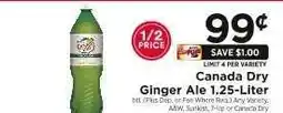 ShopRite Canada Dry Ginger Ale 1.25-Liter offer