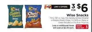 ShopRite Wise Snacks offer