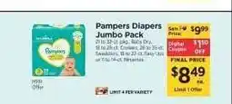 ShopRite Pampers Diapers Jumbo Pack offer