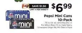 ShopRite Pepsi Mini Cans 10-Pack offer