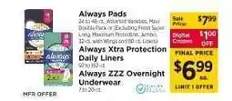 ShopRite Always Pads offer