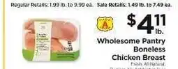 ShopRite Wholesome Pantry Boneless Chicken Breast offer
