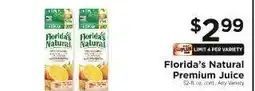 ShopRite Florida's Natural Premium Juice offer