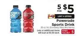 ShopRite Powerade Sports Drink offer