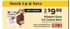 ShopRite Häagen-Dazs Ice Cream Bars offer
