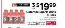 ShopRite Gatorade Sports Drink 8-Pack offer