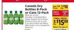 ShopRite Canada Dry Bottles 8-Pack or Cans 12-Pack offer