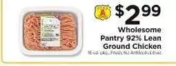 ShopRite Wholesome Pantry 92% Lean Ground Chicken offer