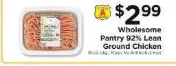 ShopRite Wholesome Pantry 92% Lean Ground Chicken offer
